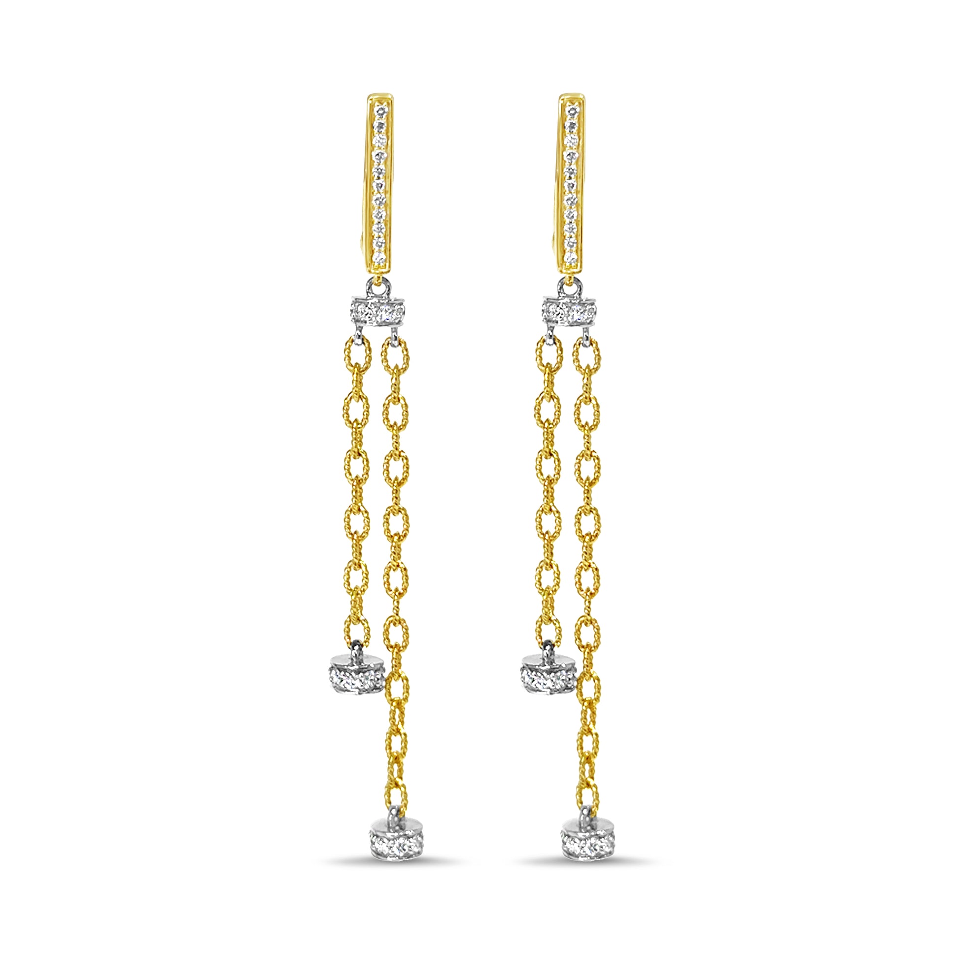 Diamond Chain Drop earrings