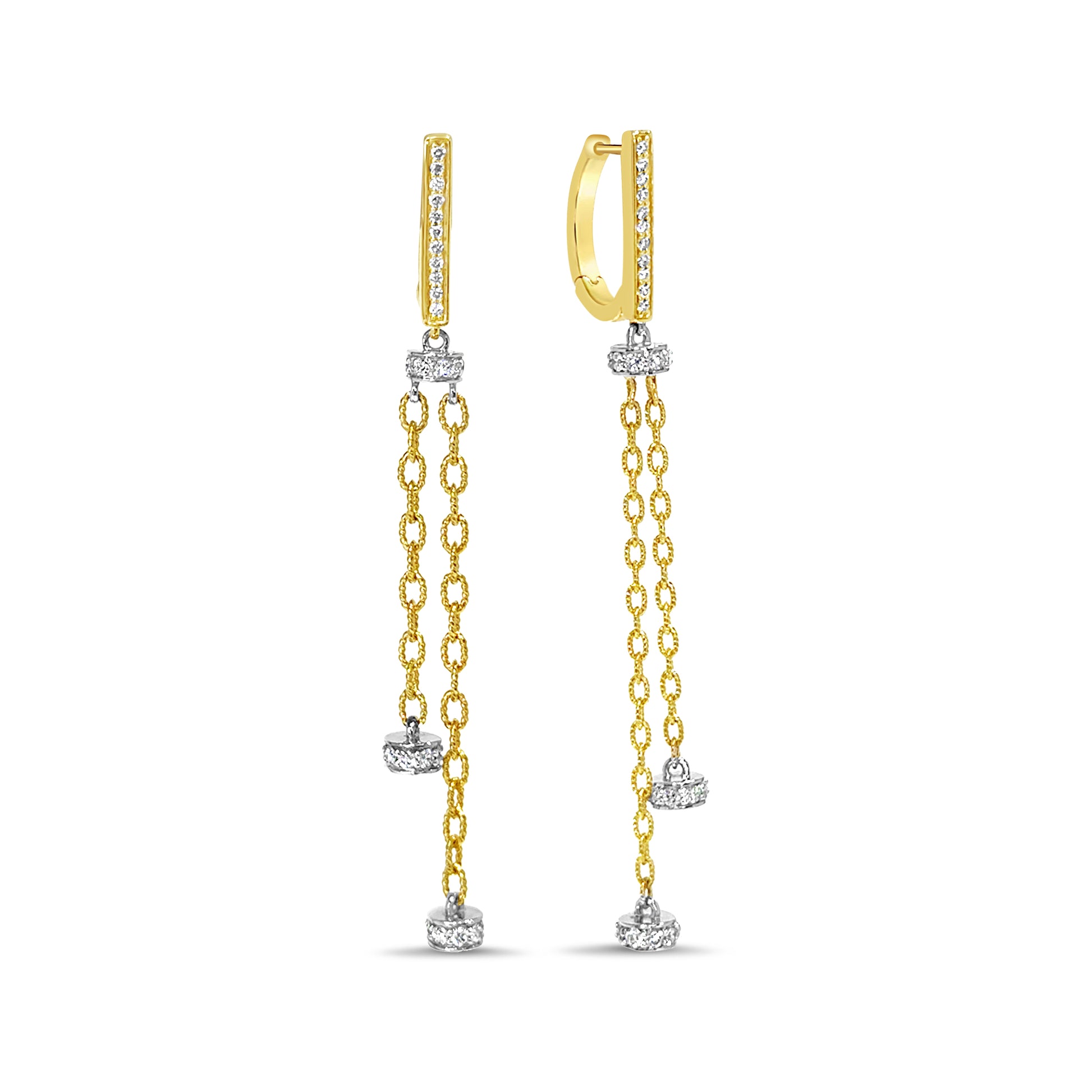 Diamond Chain Drop earrings