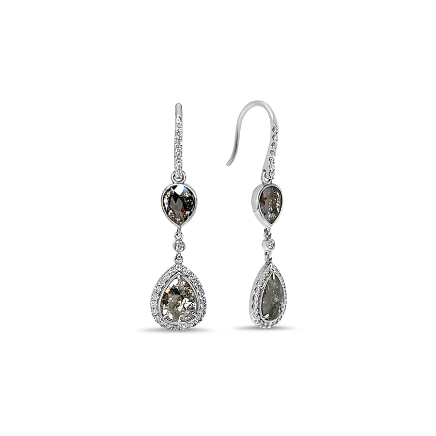 Salt and Pepper Diamond Earrings