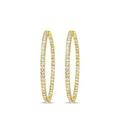 Diamond Inside Out  Hoops