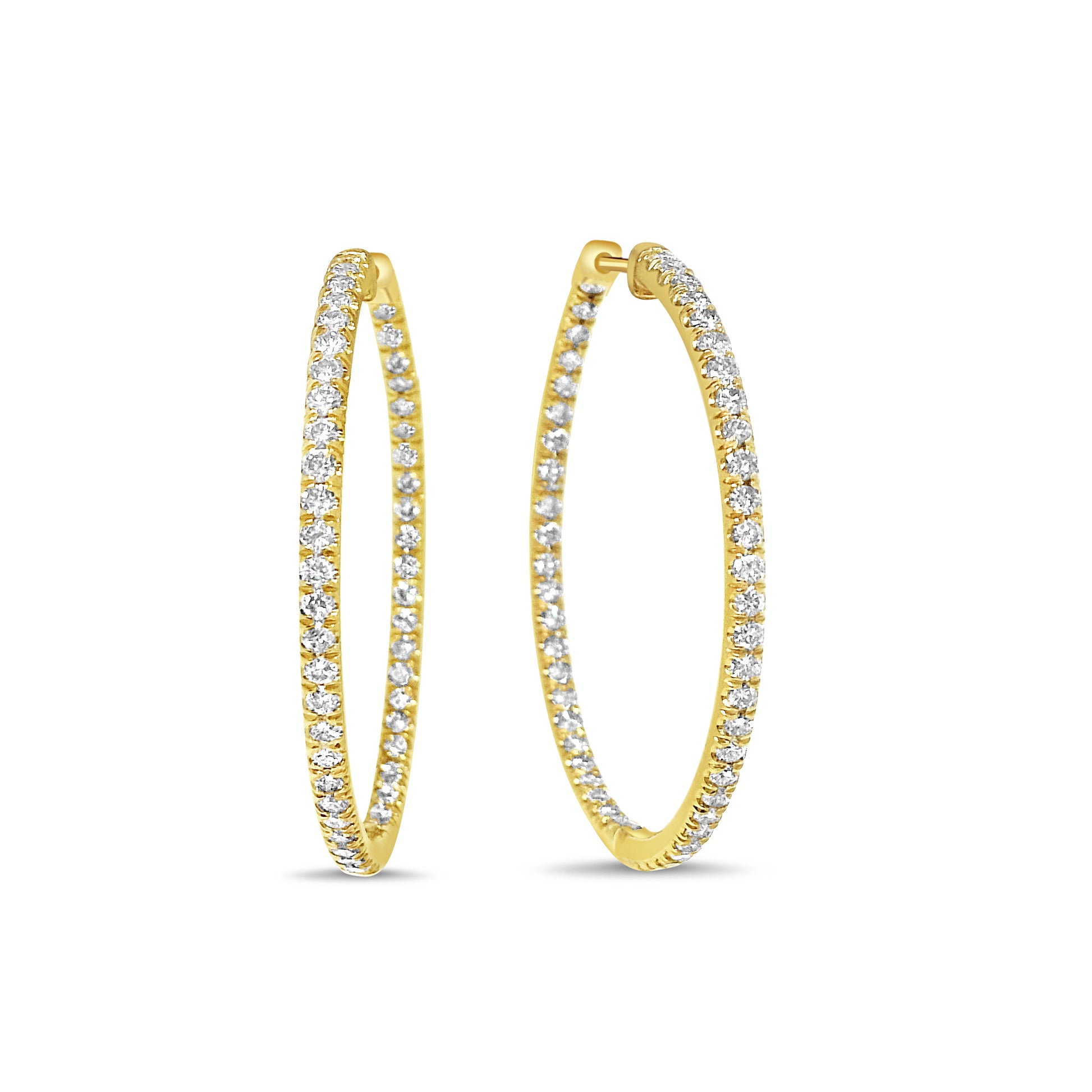 Diamond Inside Out  Hoops