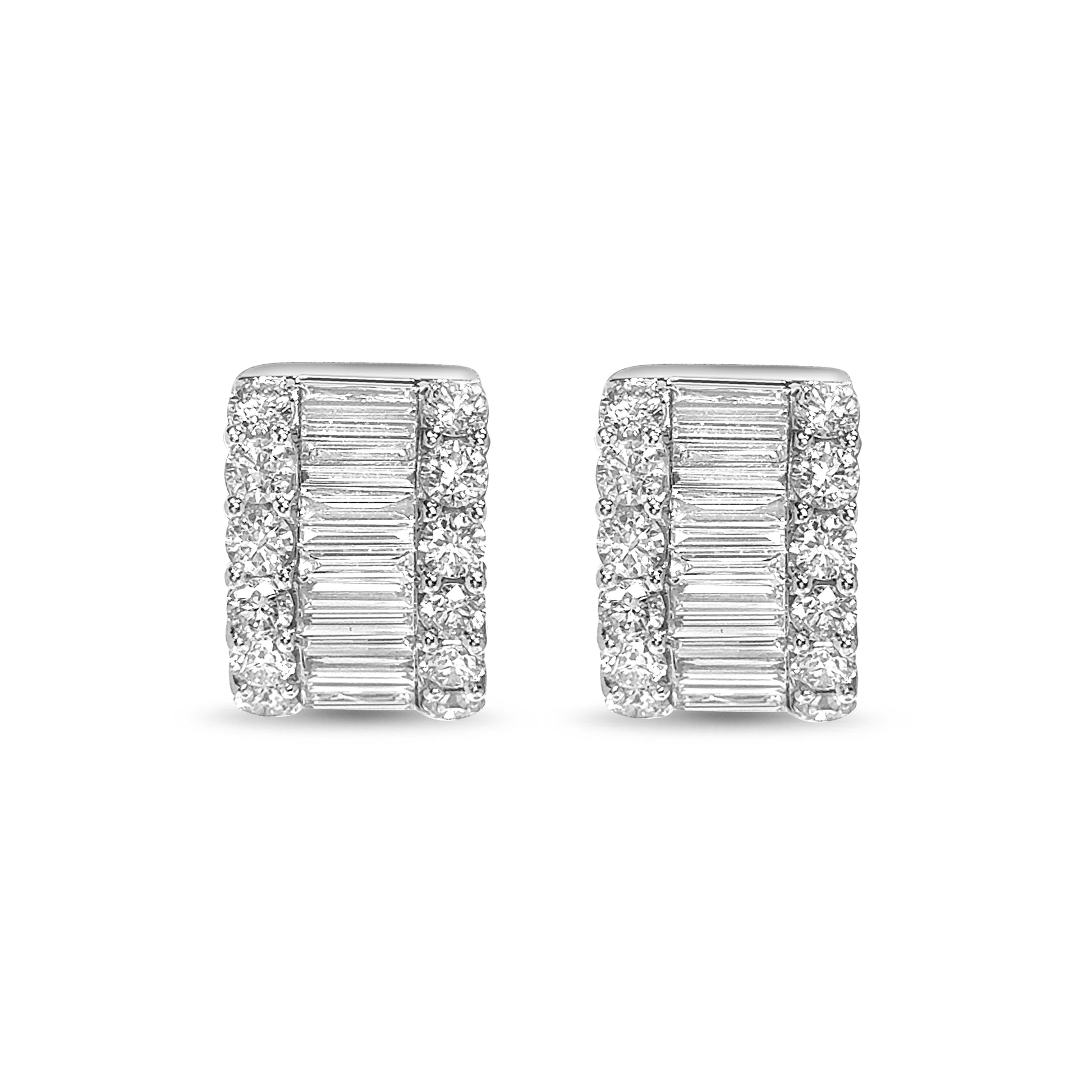 Impressive Baguette Diamond Studs