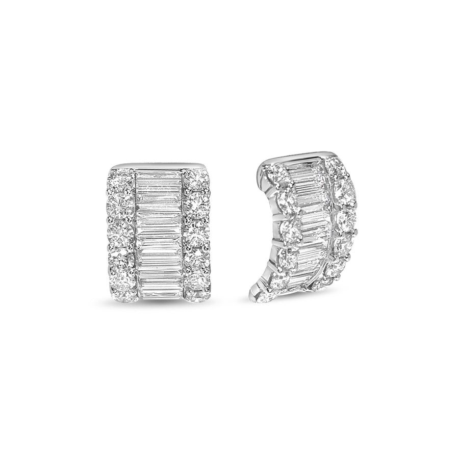 Impressive Baguette Diamond Studs