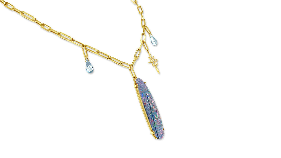 Opal and Diamond Necklace