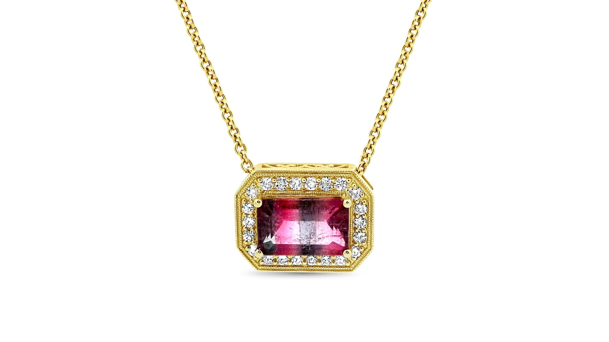 Tourmaline and Diamond Necklace