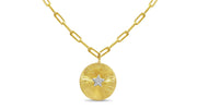 Diamond and Gold Medallion Pendant