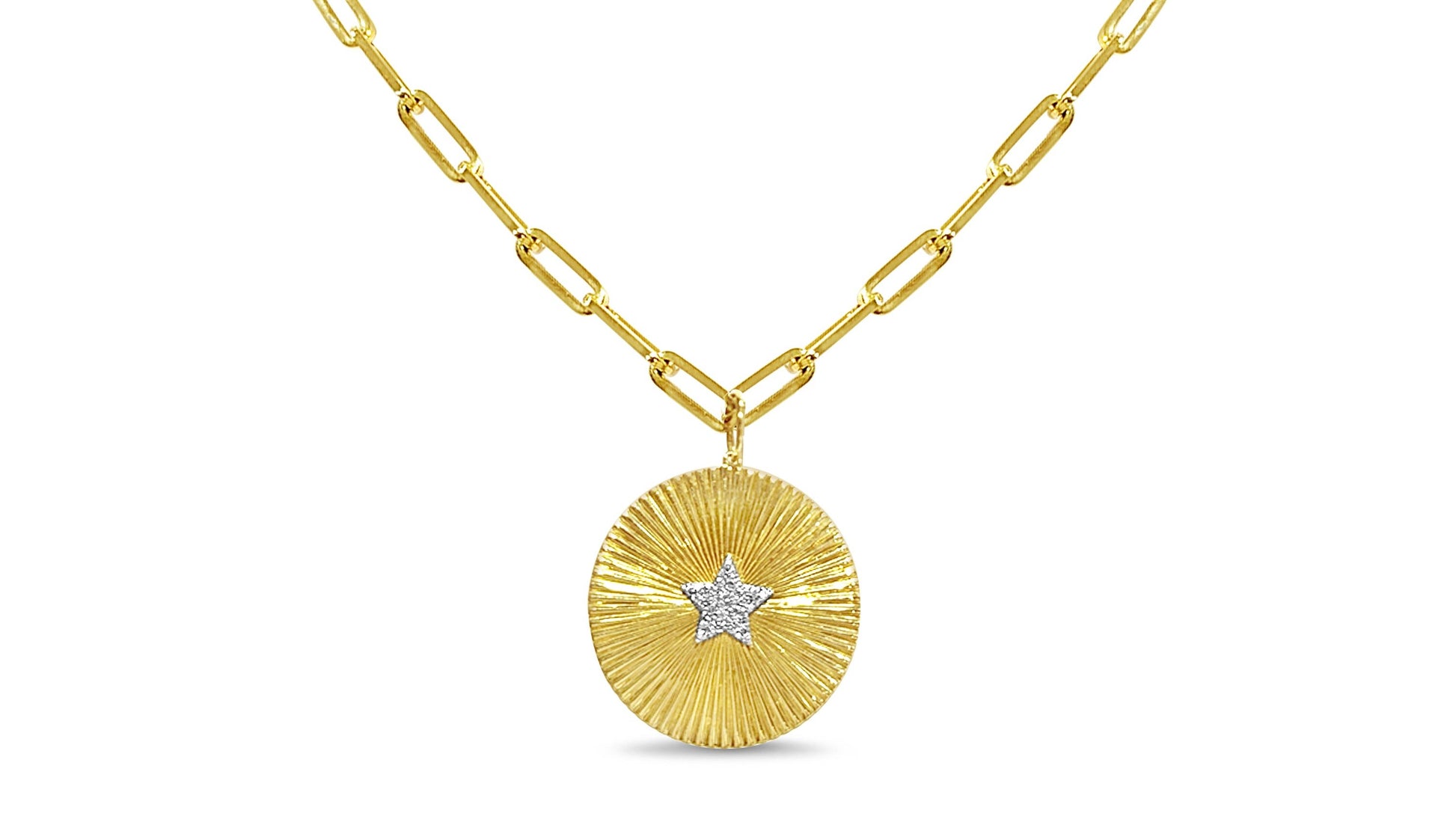 Diamond and Gold Medallion Pendant