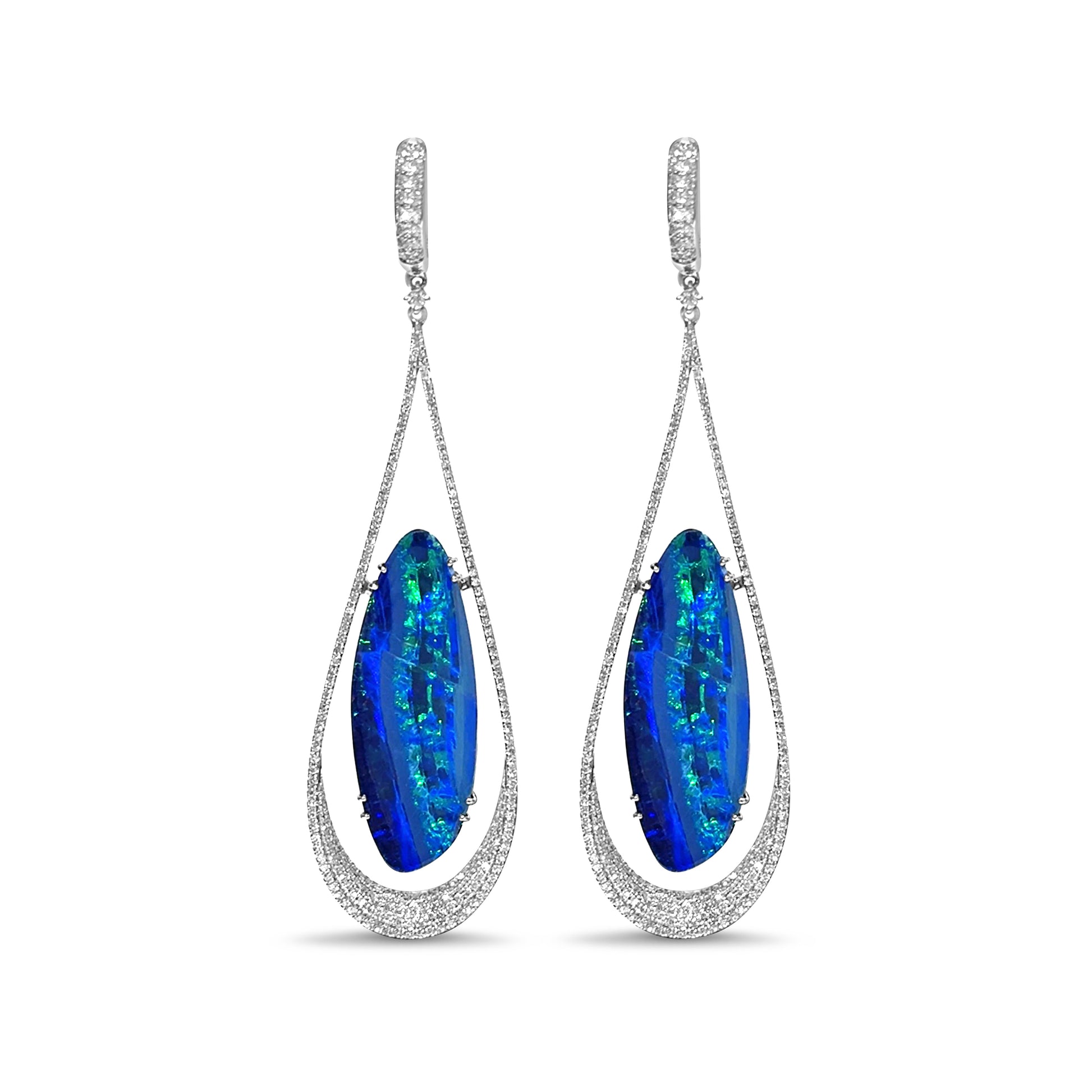 Opal and Diamond Earrings