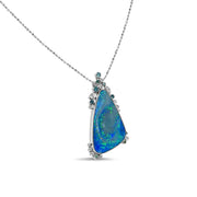 Opal and Diamond Pendant