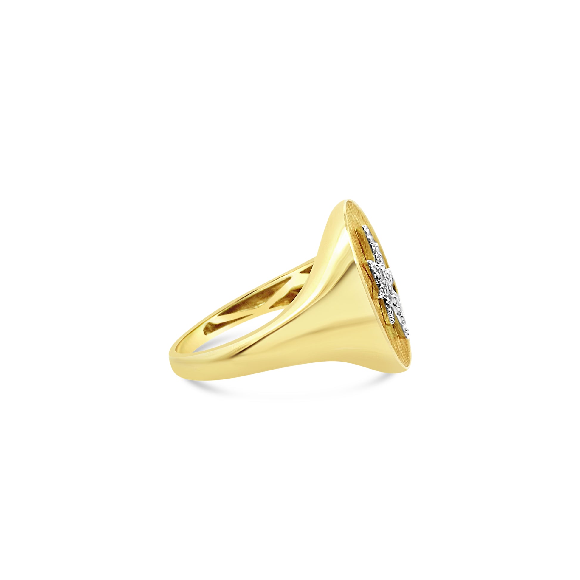 Diamond and Gold Signet Ring